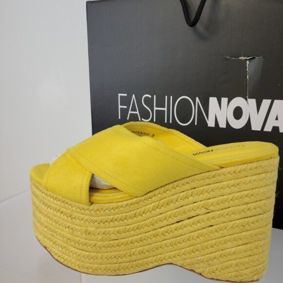 Fashion Nova  Jute Platform Sandals - Picture 4 of 7